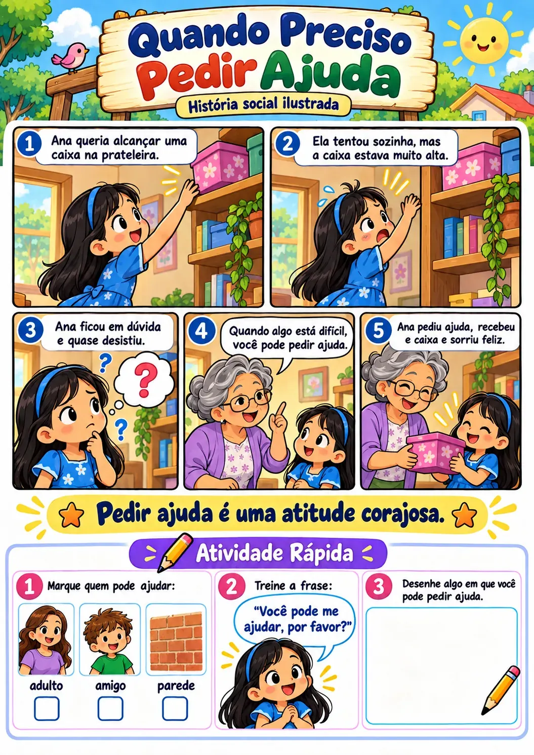 Outra página completa do material em quadrinhos